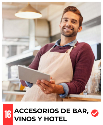 accesorios de bar, vinos y hoteles