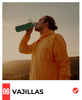 vajillas botellas para bebidas